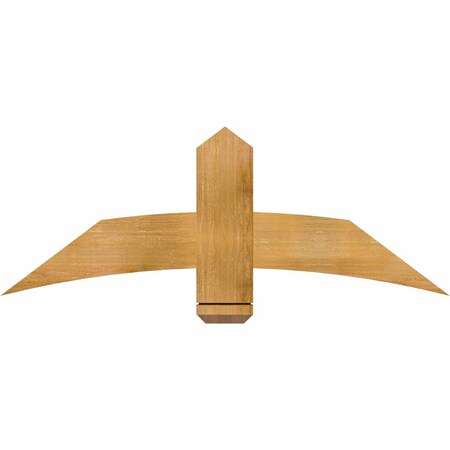Ekena Millwork Bellingham Rough Sawn Timber Gable Bracket, Western Red Cedar, 48"W x 18"H x 2"D x 6"F, 9/12 Pitch GBW048X18X0206BEL00RWR